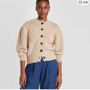 Who What Wear Tan Cardigan Sweater